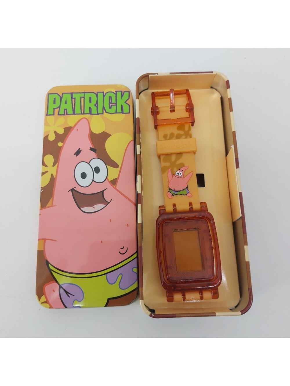 SpongeBob Watch SquarePants Movie Patrick 2004 Viacom Cartoon Watch &Tin